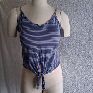 Olivia Rae Livi Top Blue with White Stripes Tank  Small